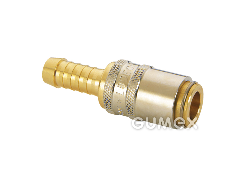 ESHM Schnellkupplung ohne Ventil, DN6, Dorn für Standardschläuche 6mm, 15bar, -20°C/+200°C, Messing, 